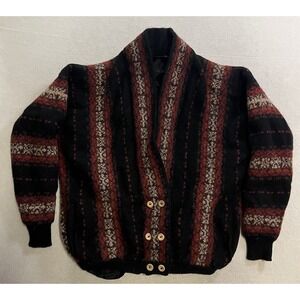 Bill Baber Wool Cardigan Hand Made in Scotland Adult Size Large DAMAGED